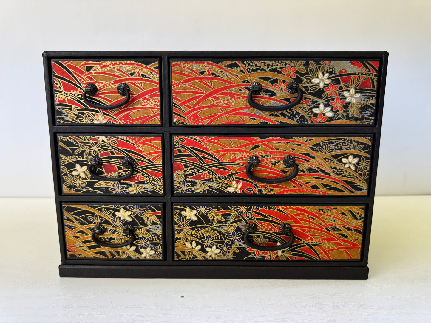 Y9270 TANSU Japanese pattern small chest of drawers Japan antique interior