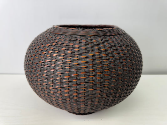 Y9277 Bamboo Woven Basket Flower vase Japan Ikebana floral arrangement interior