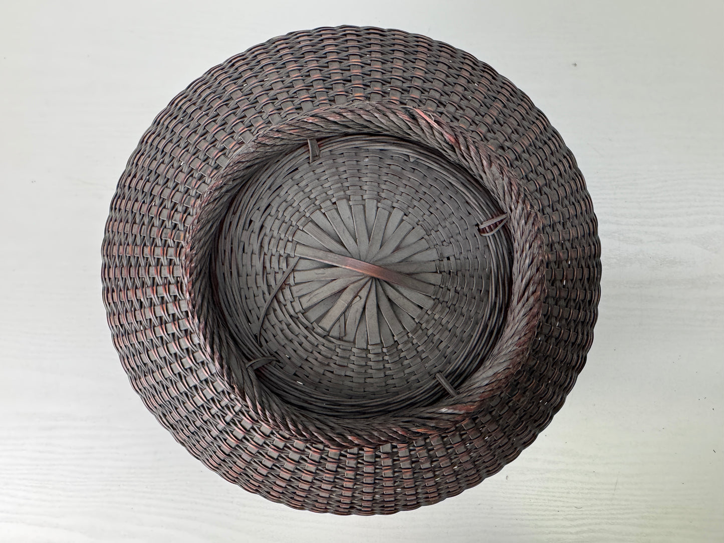 Y9277 Bamboo Woven Basket Flower vase Japan Ikebana floral arrangement interior