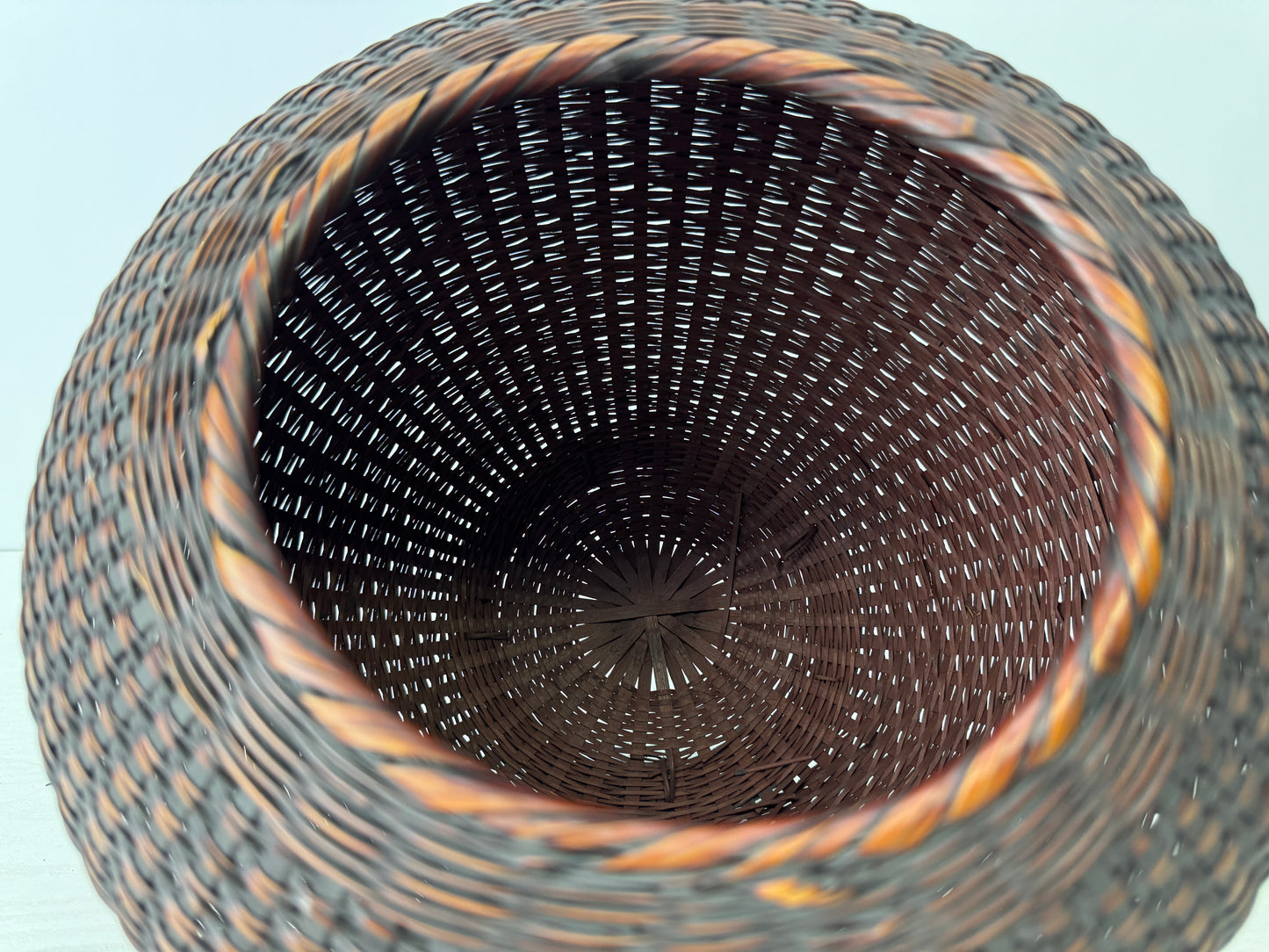 Y9277 Bamboo Woven Basket Flower vase Japan Ikebana floral arrangement interior