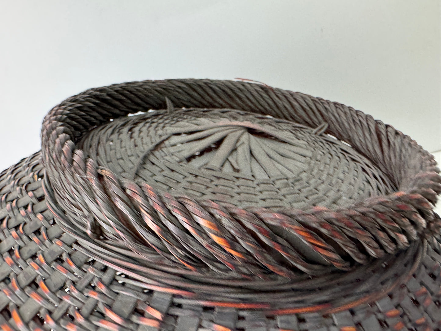 Y9277 Bamboo Woven Basket Flower vase Japan Ikebana floral arrangement interior