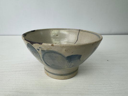 Y9278 CHAWAN Koimari-ware bowl kintsugi Japan antique tea ceremony cup pottery