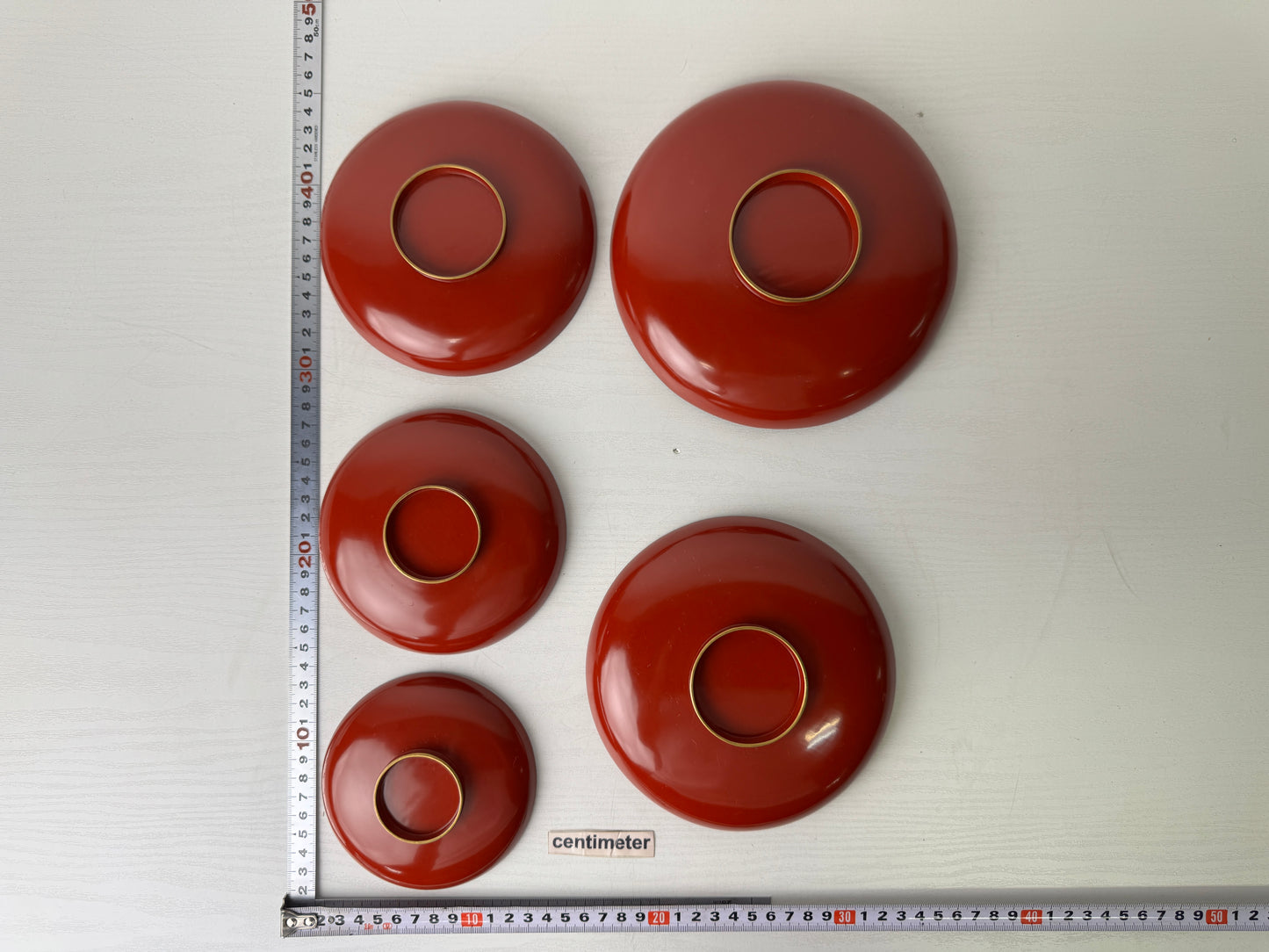 Y9303 CHAWAN Nine-layered Sake cup set Makie box Japan antique tableware kitchen