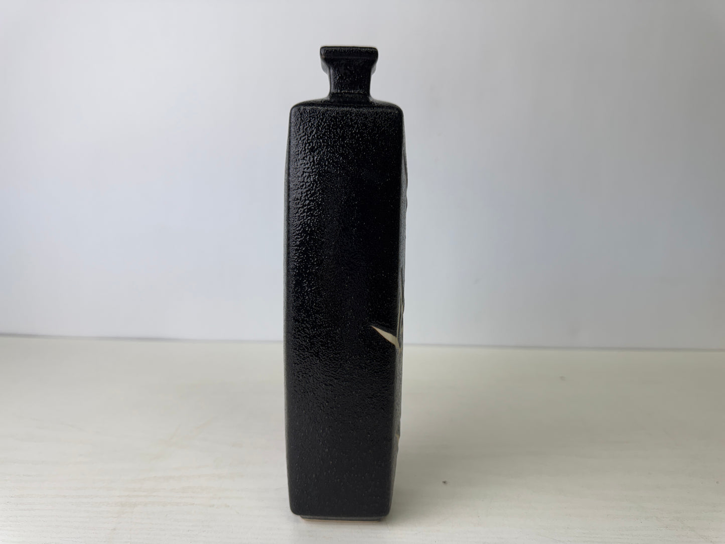 Y9305 FLOWER VASE Seto-ware signed box Japan ikebana floral arrangement interior
