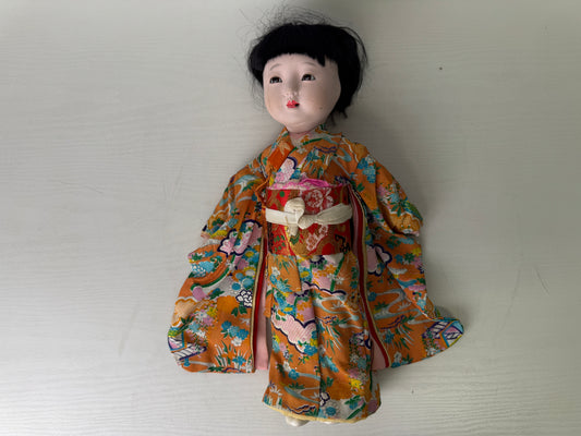 Y9322 NINGYO Japanese Ichimatsu doll girl kimono Japan antique figure figurine