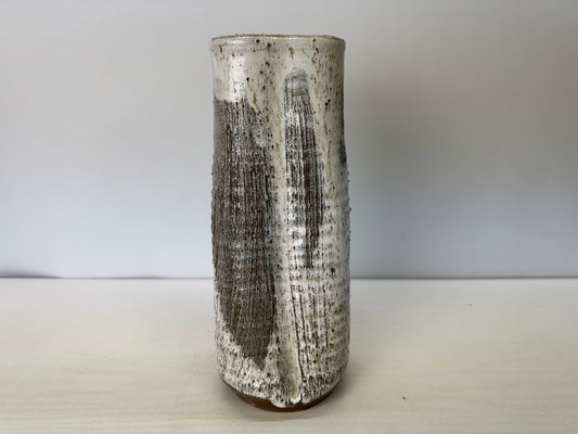 Y9346 FLOWER VASE Mino-ware signed modern art Japan ikebana floral arrangement