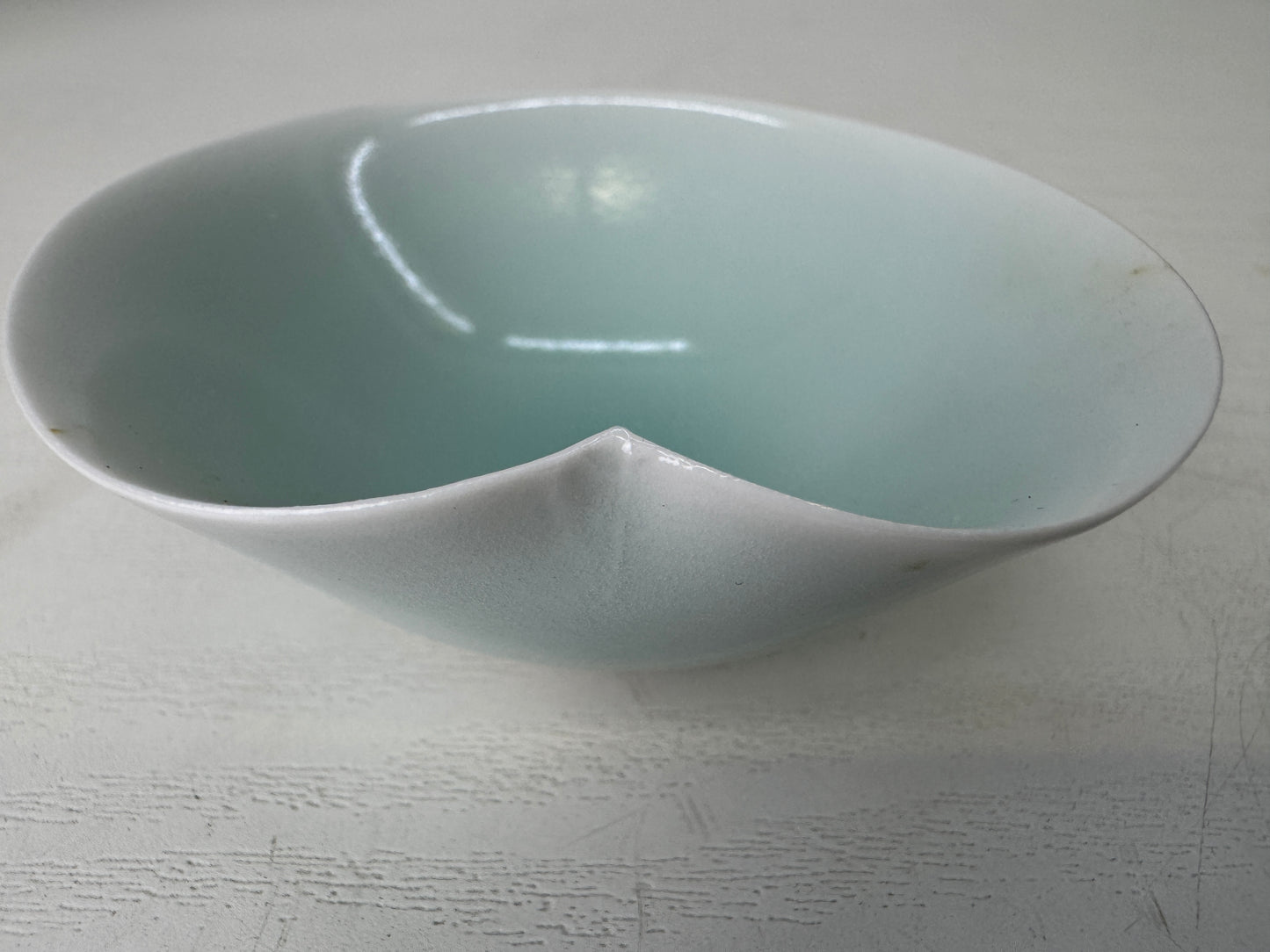 Y9366 CHAWAN Blue white porcelain Sake cup signed box Japan antique tableware