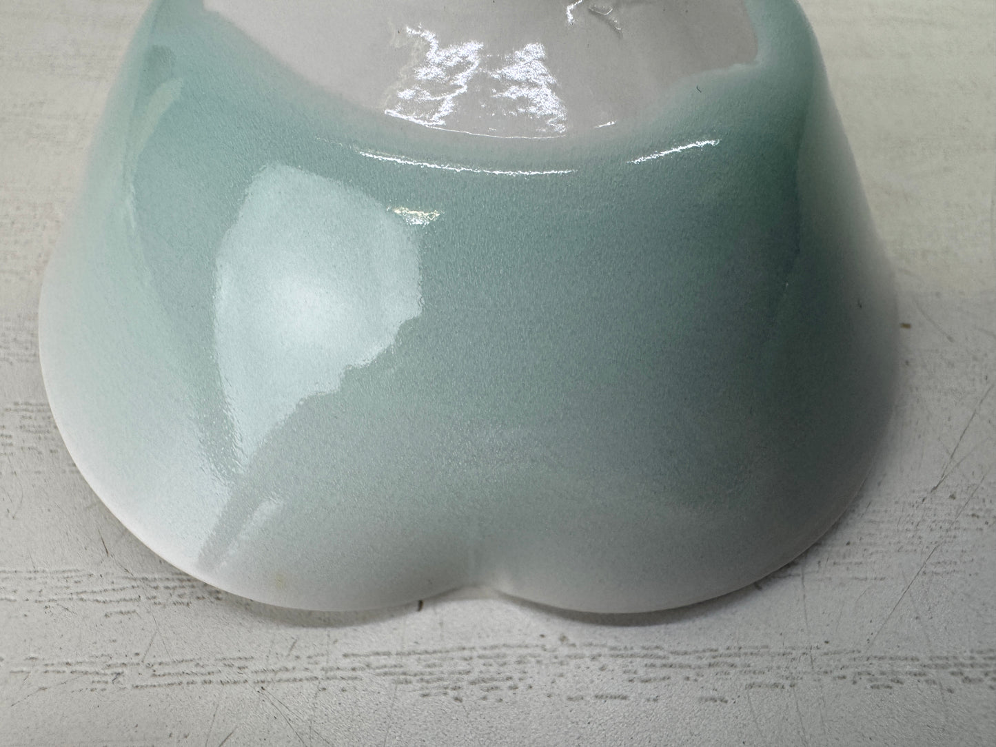 Y9366 CHAWAN Blue white porcelain Sake cup signed box Japan antique tableware