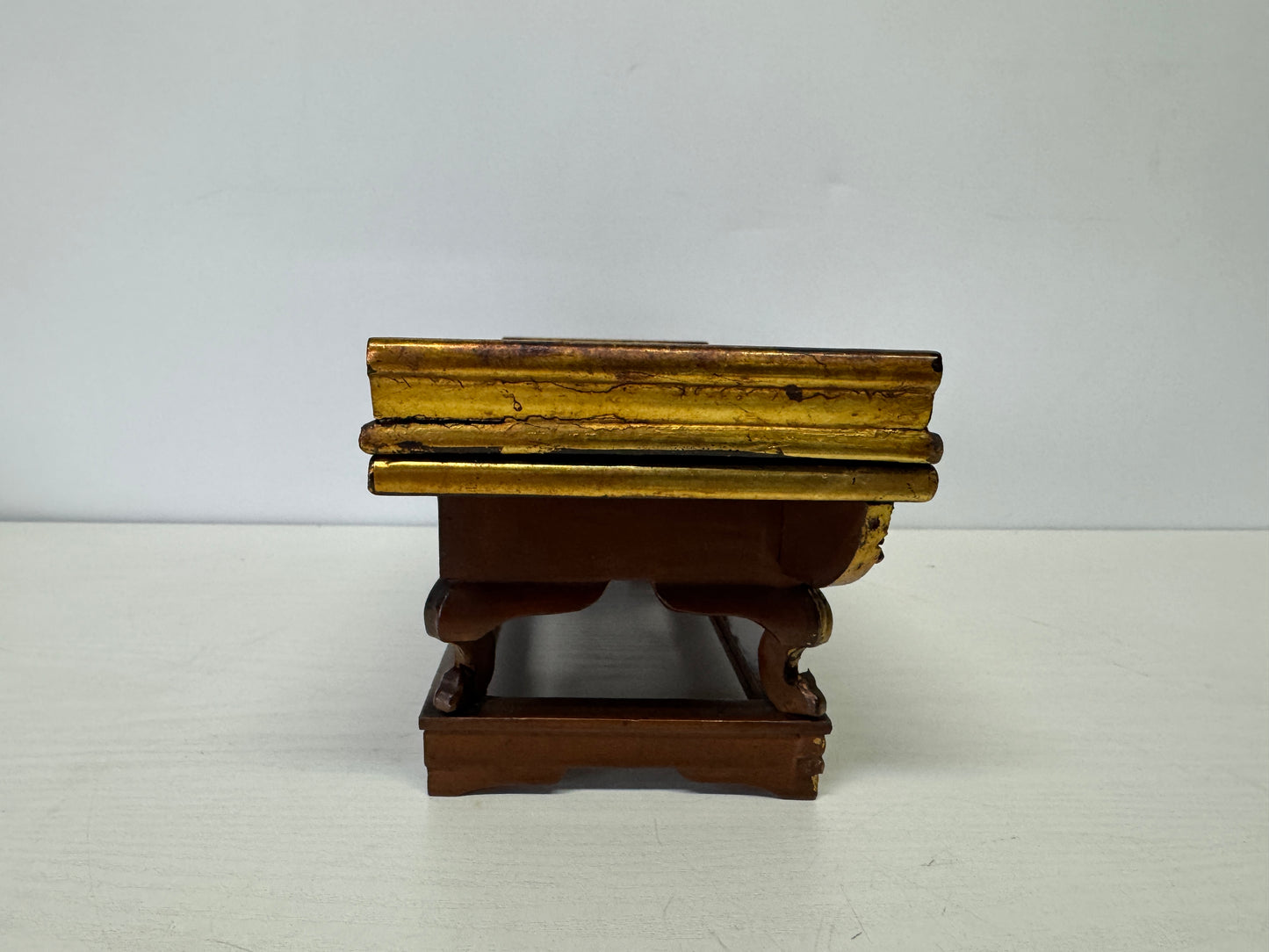 Y9376 Buddhist Altar Equipment Lacquered Sutra reading desk  Japan antique