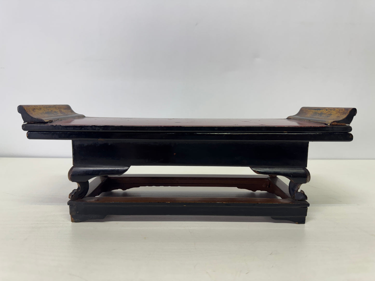 Y9376 Buddhist Altar Equipment Lacquered Sutra reading desk  Japan antique