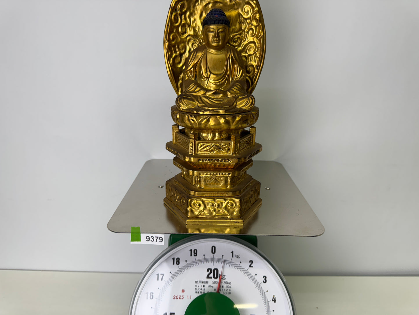 Y9379 STATUE wooden seated Buddha figurine Japan antique figure interior decor