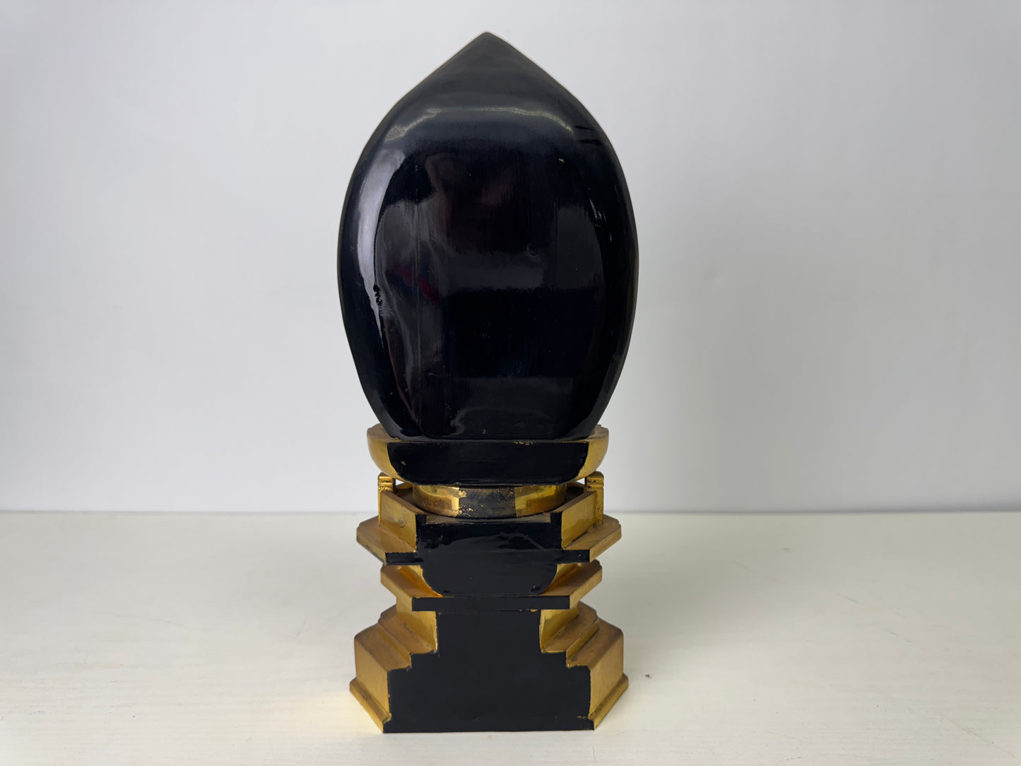 Y9379 STATUE wooden seated Buddha figurine Japan antique figure interior decor