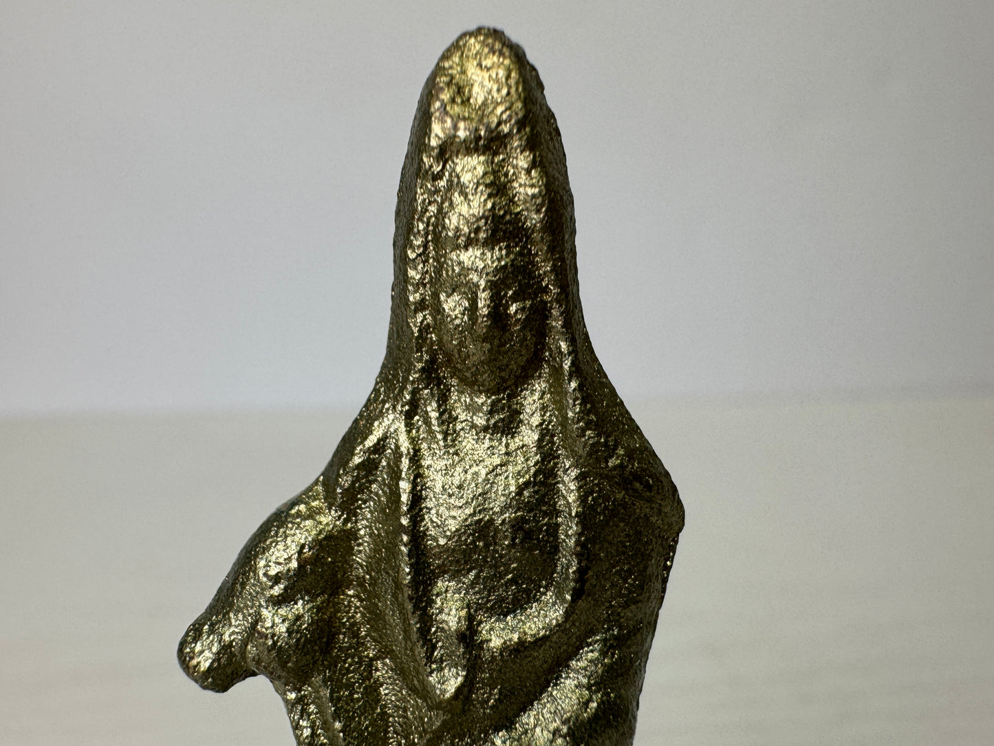 Y9384 Buddhist Altar metal Hand bell Buddha statue handle Japan antique Buddhism