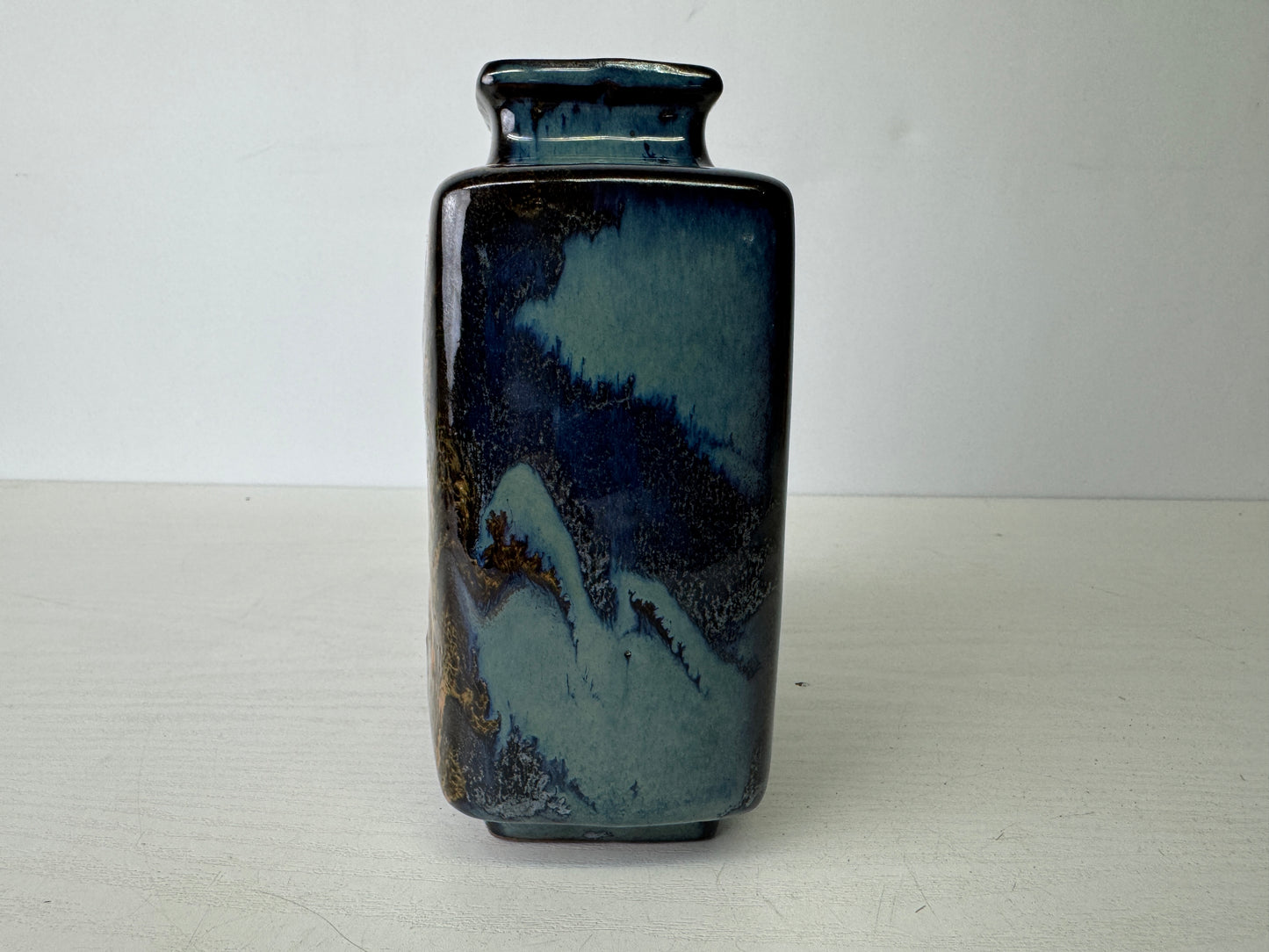 Y9393 FLOWER VASE Mihaya-ware Henko signed box Japan ikebana floral arrangement