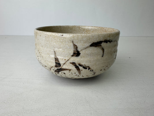 Y9401 CHAWAN Mino-ware bowl unsigned Japan antique tea ceremony pottery cup