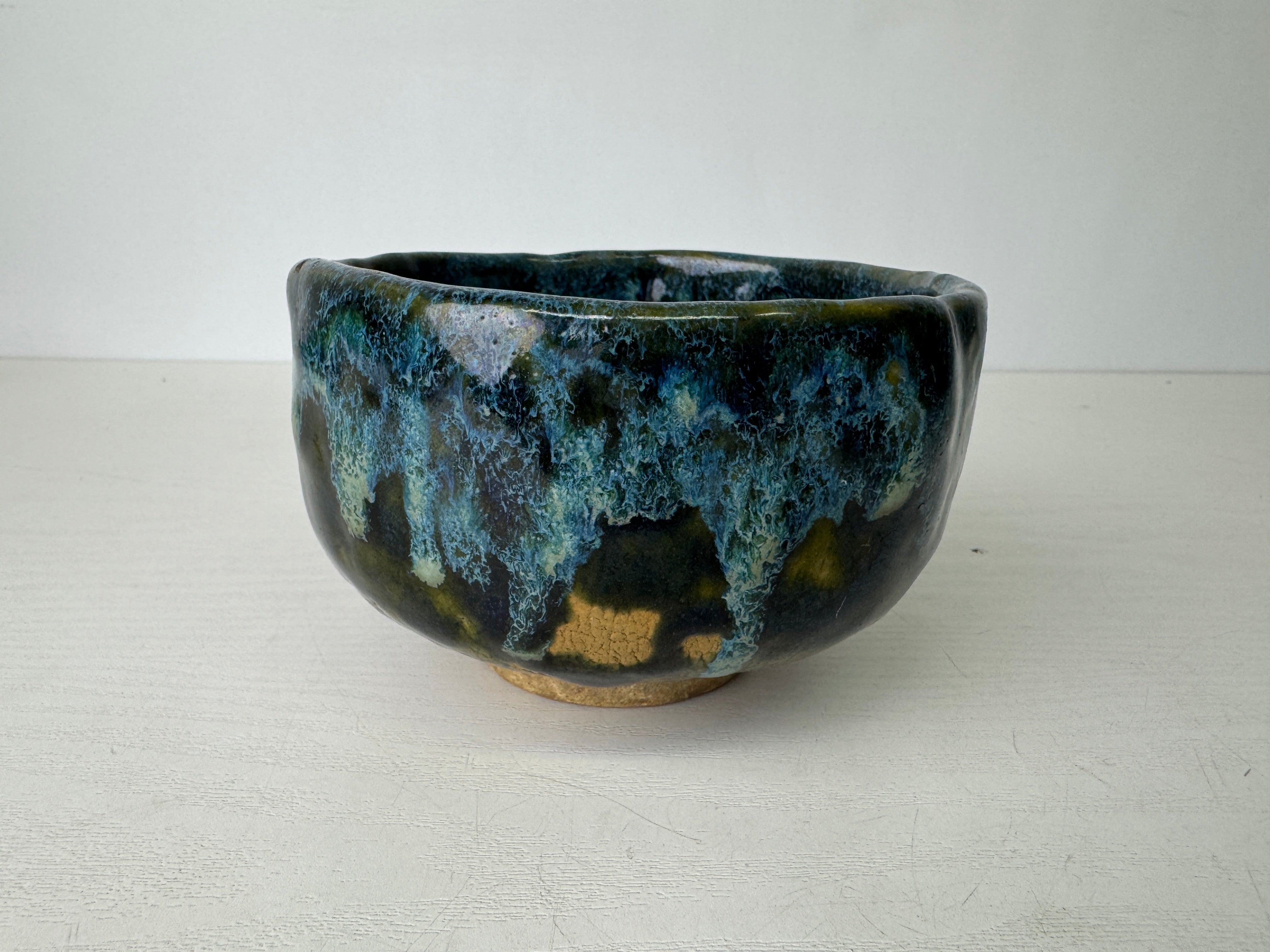 Y9405 CHAWAN Seto-ware bowl signed Japan antique tea ceremony