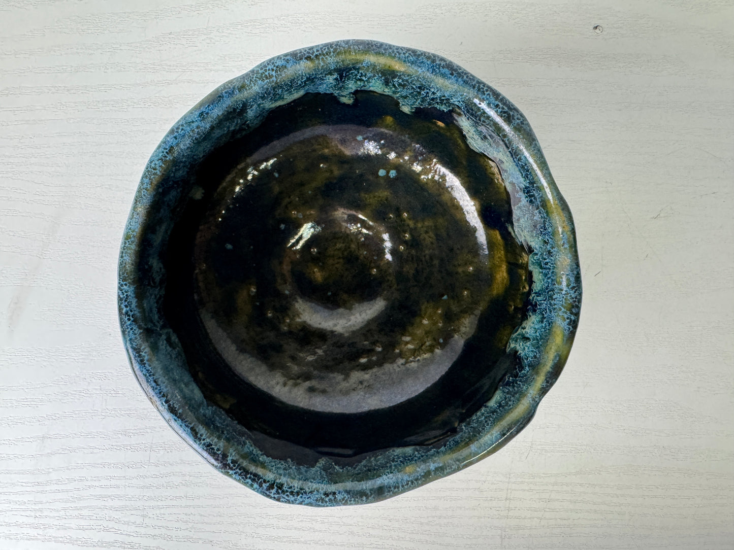 Y9405 CHAWAN Seto-ware bowl signed Japan antique tea ceremony pottery cup teacup