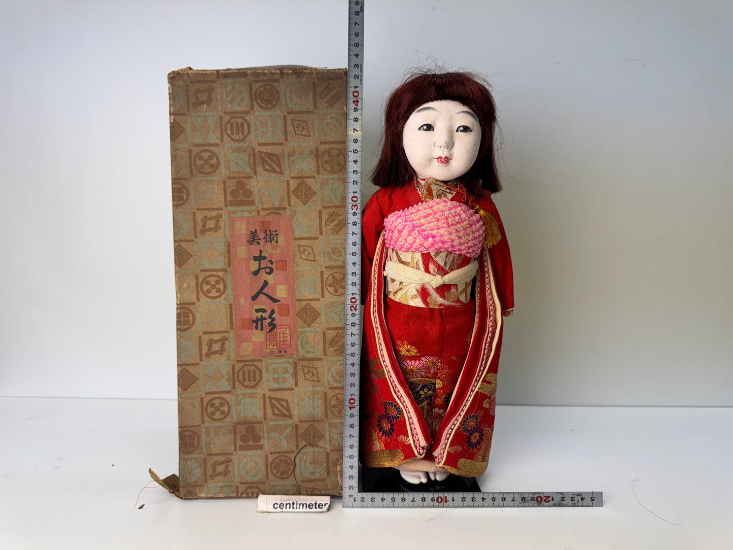 Y9424 NINGYO Japanese Ichimatsu doll kimono girl  Japan antique figure figurine
