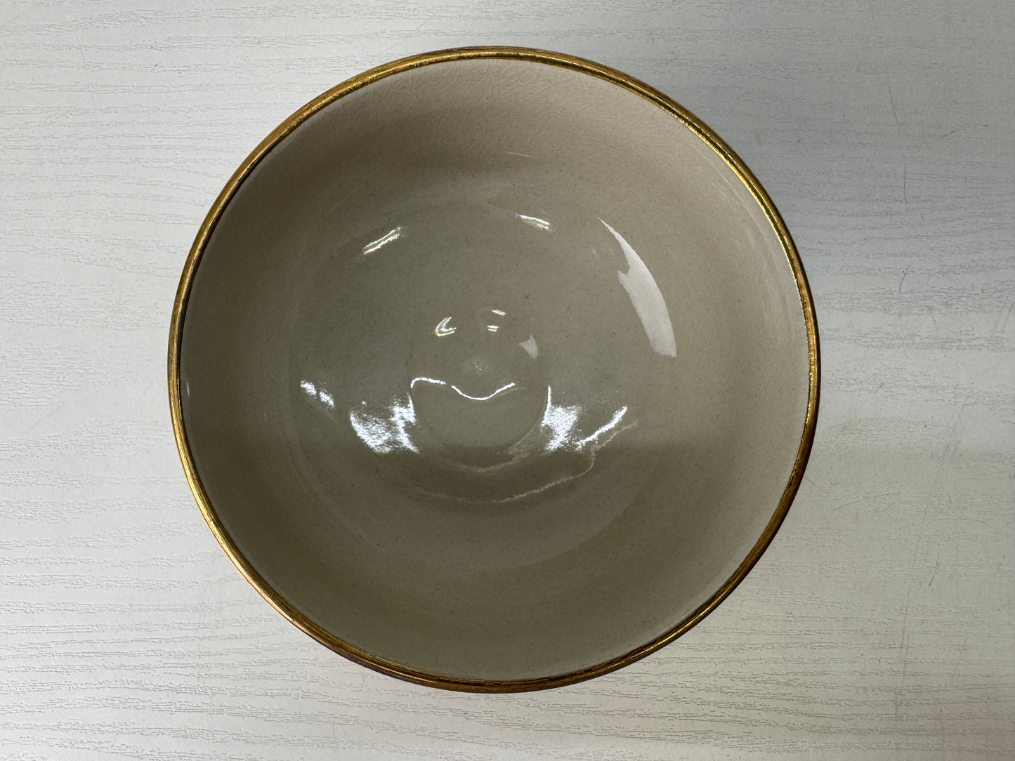 Y9431 CHAWAN Kutani-ware bowl signed box Japan antique tea ceremony teacup cup