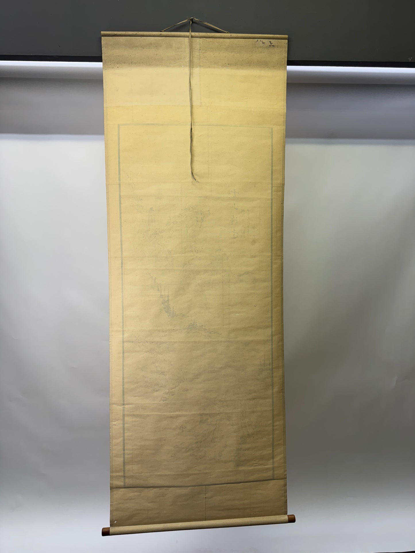 Y9436 KAKEJIKU Landscape signed Meiji period Japan antique hanging scroll art