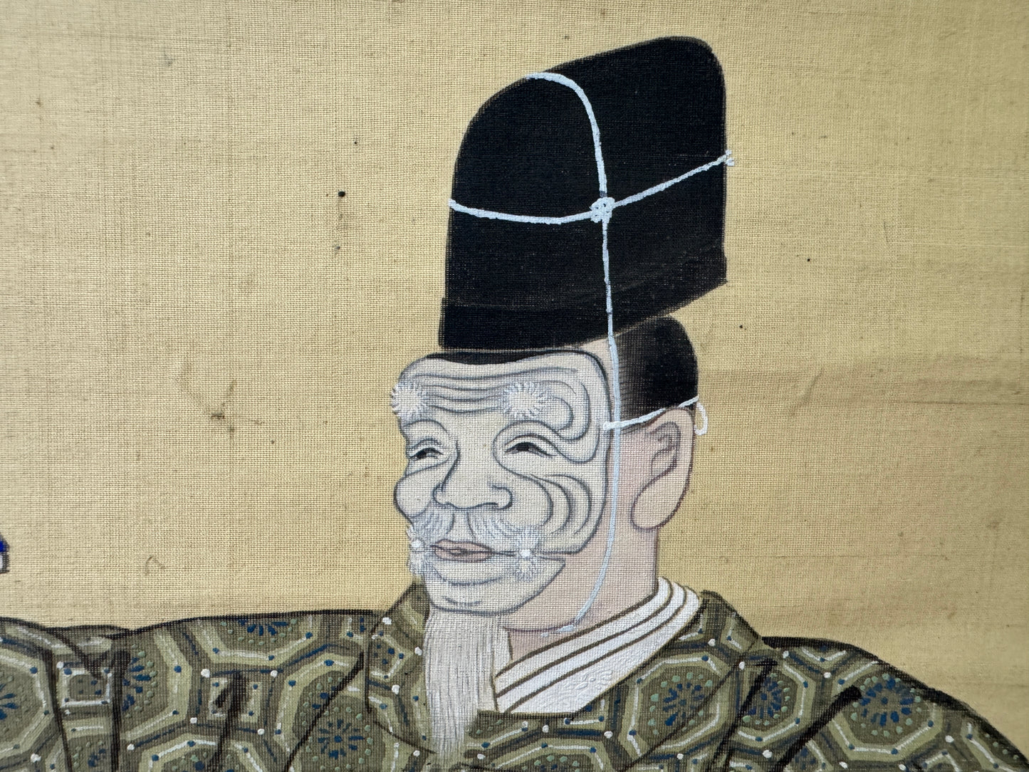 Y9439 KAKEJIKU Old man colored signed Japan antique hanging scroll art interior