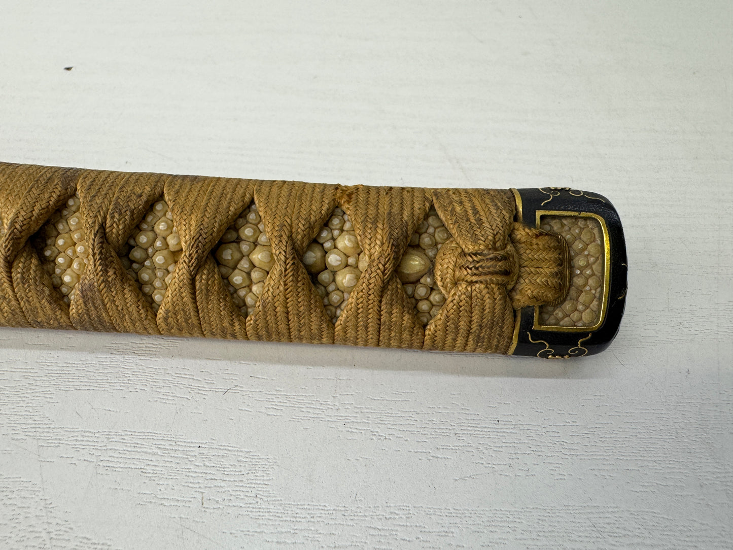Y9448 TSUKA Long sword handle fittings Japan antique samurai katana koshirae