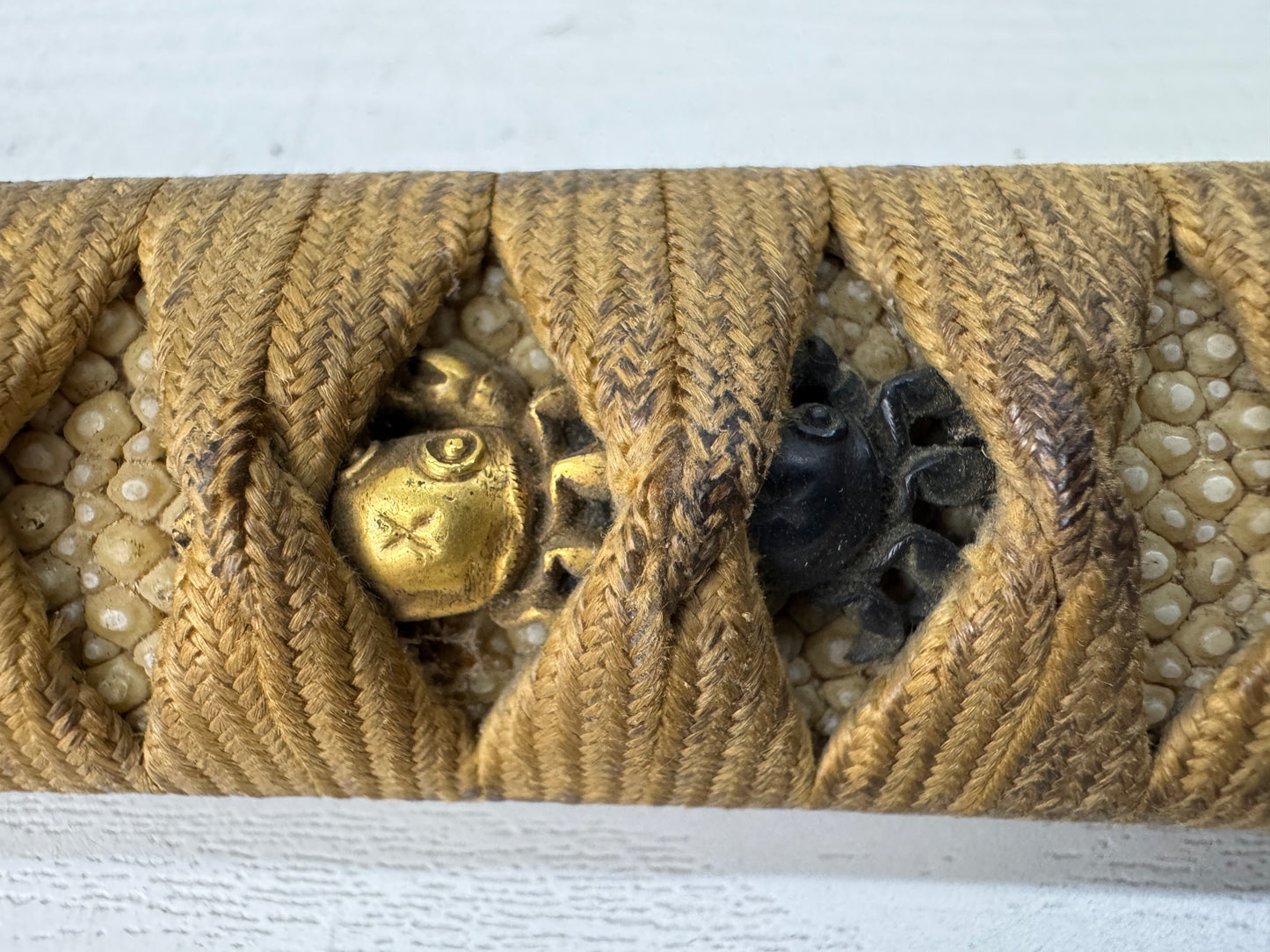 Y9448 TSUKA Long sword handle fittings Japan antique samurai katana koshirae