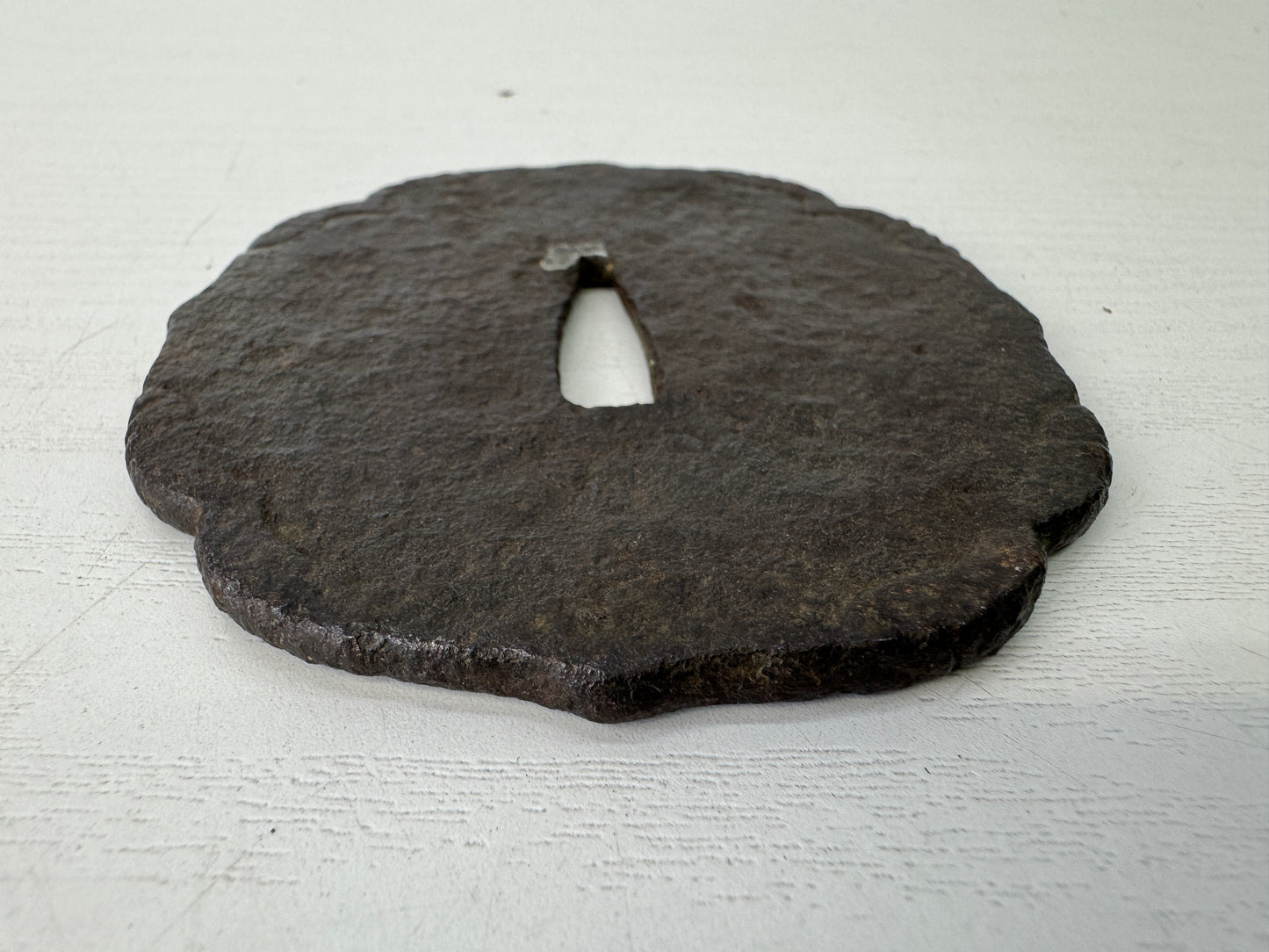 Y9449 TSUBA Iron sword guard Japan samurai katana antique koshirae edo bushi