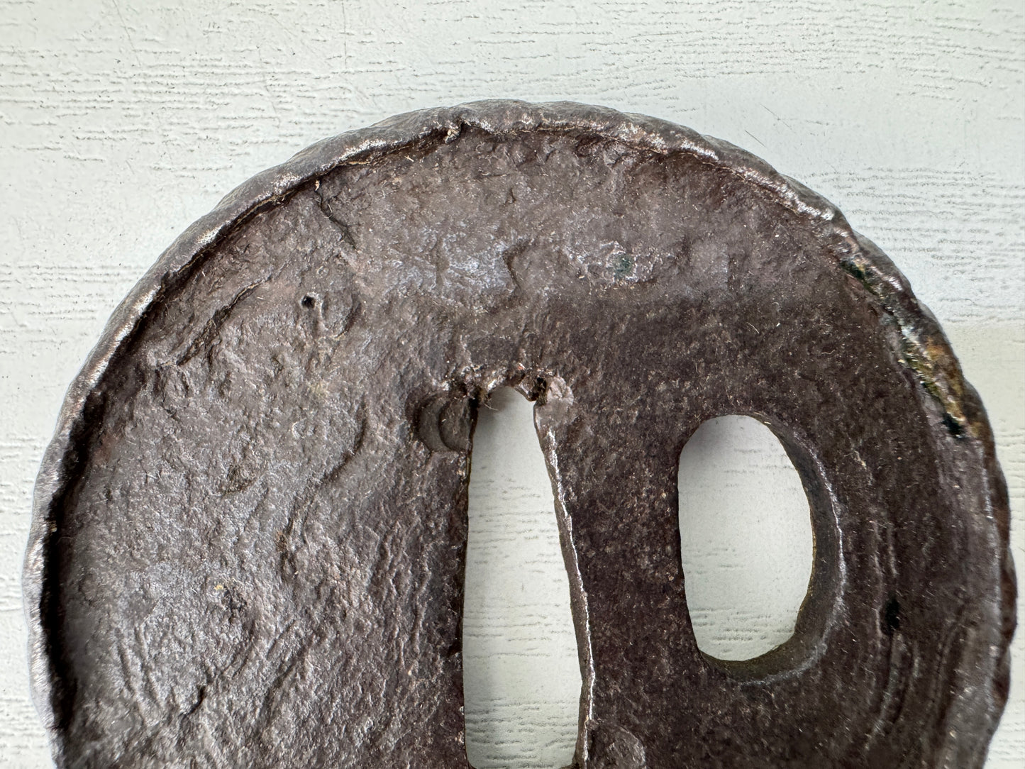 Y9451 TSUBA Iron sword guard openwork Japan samurai katana antique koshirae edo