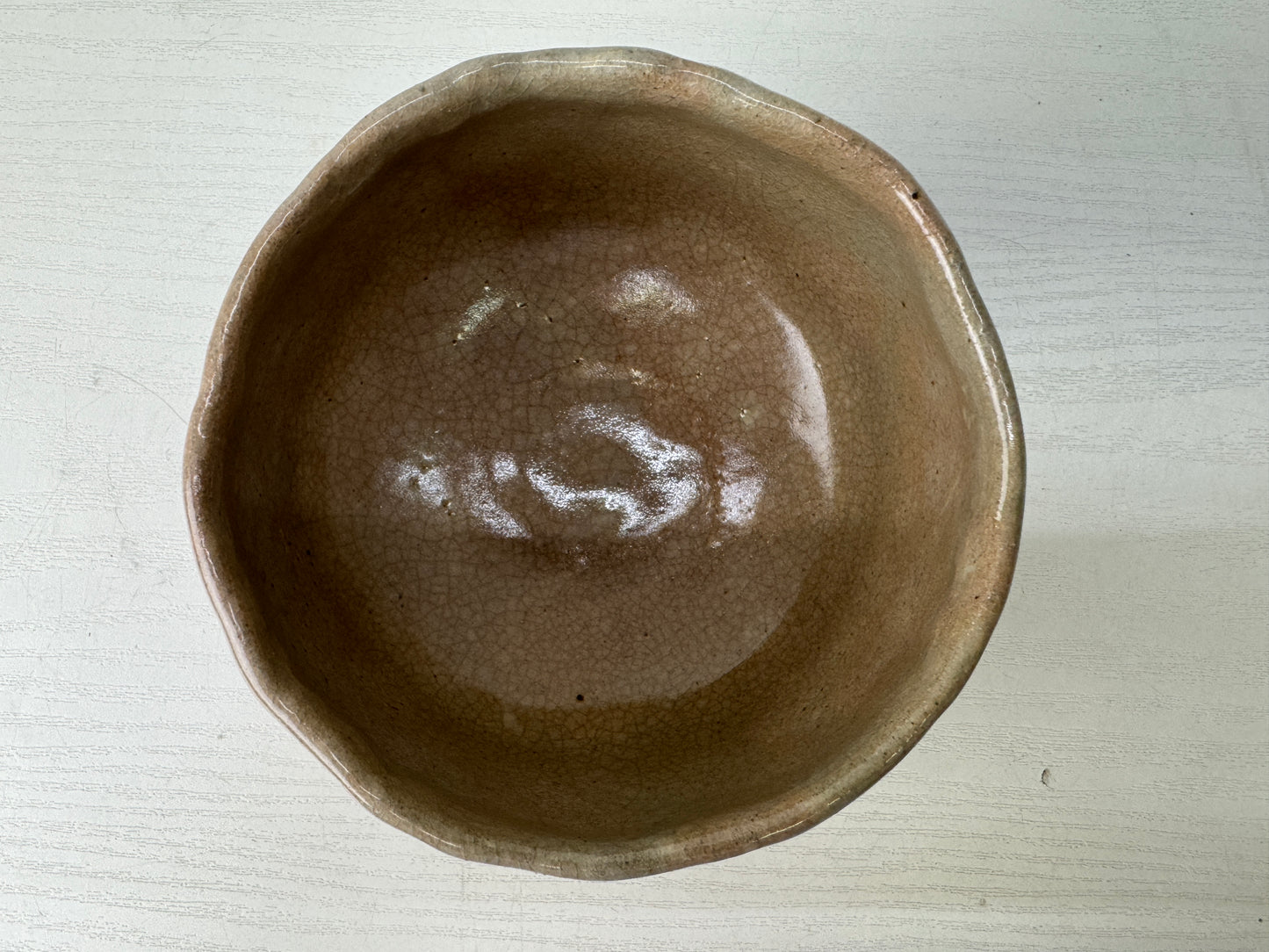 Y9461 CHAWAN Mino-ware bowl signed box Japan antique tea ceremony teacup cup