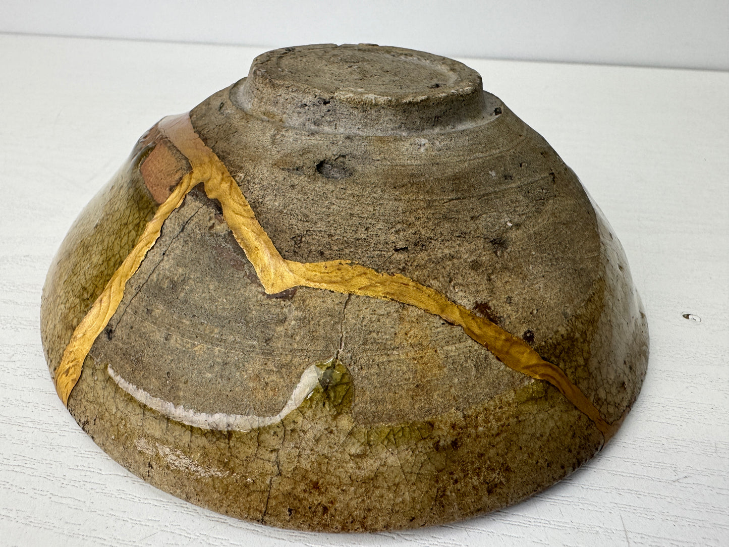 Y9465 CHAWAN Koseto-ware bowl Gold Makie kintsugi box Japan antique tea ceremony