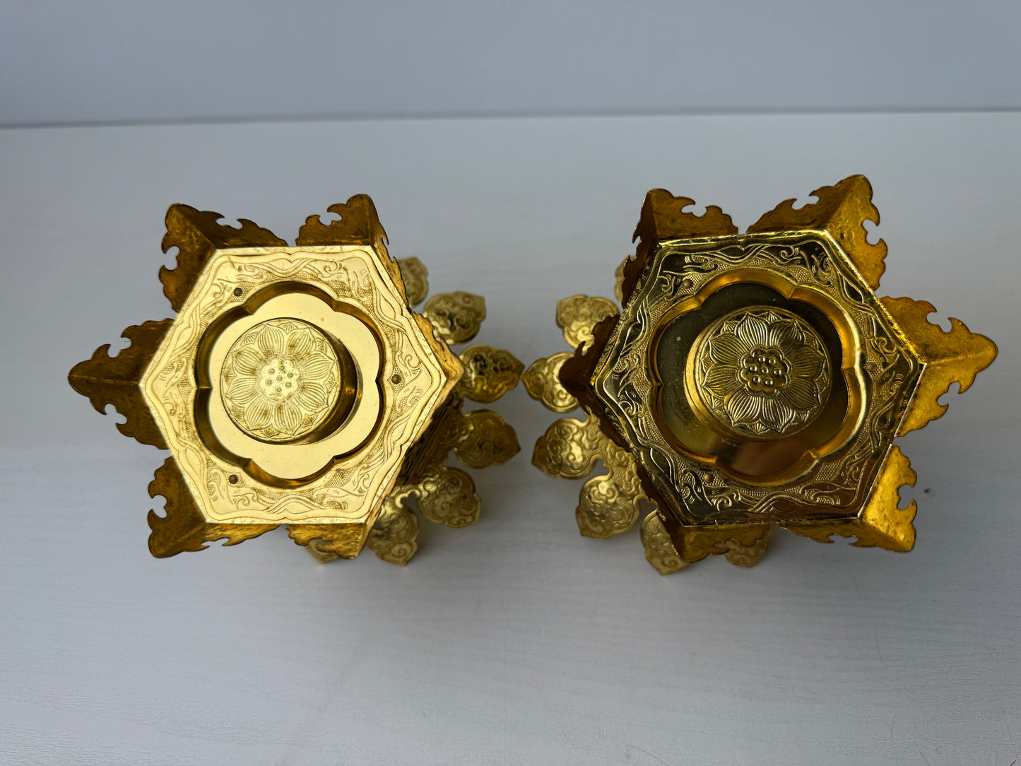 Y9466 TOUROU Hanging lantern butterfly foot light Buddhist altar Japan antique