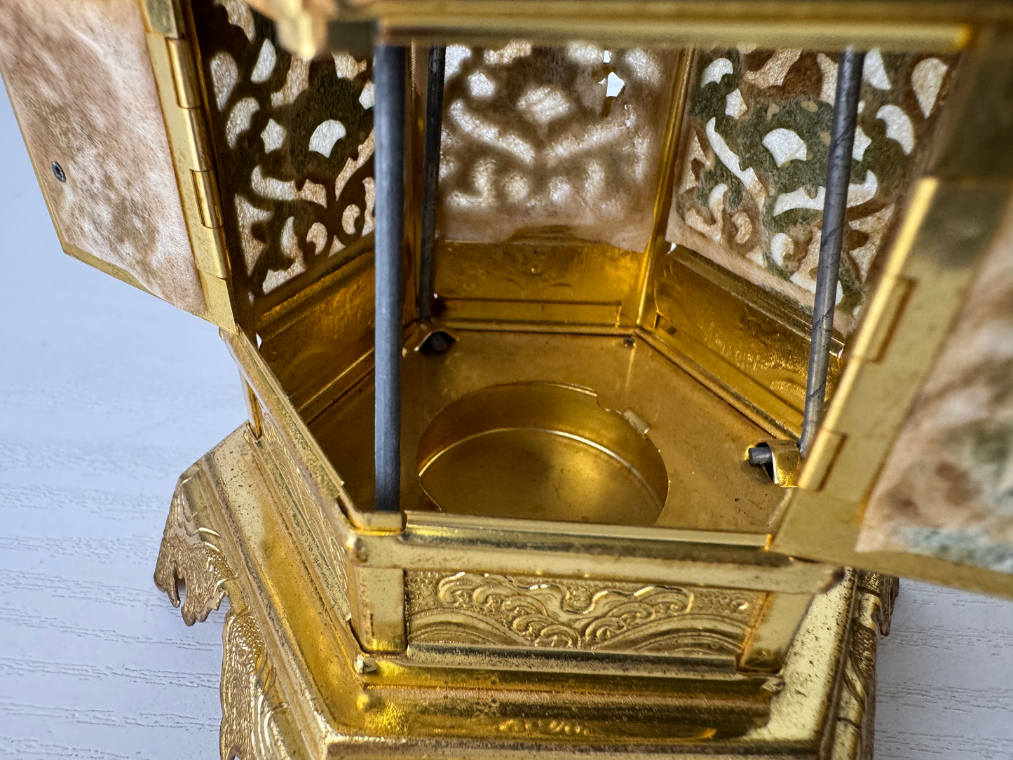 Y9466 TOUROU Hanging lantern butterfly foot light Buddhist altar Japan antique