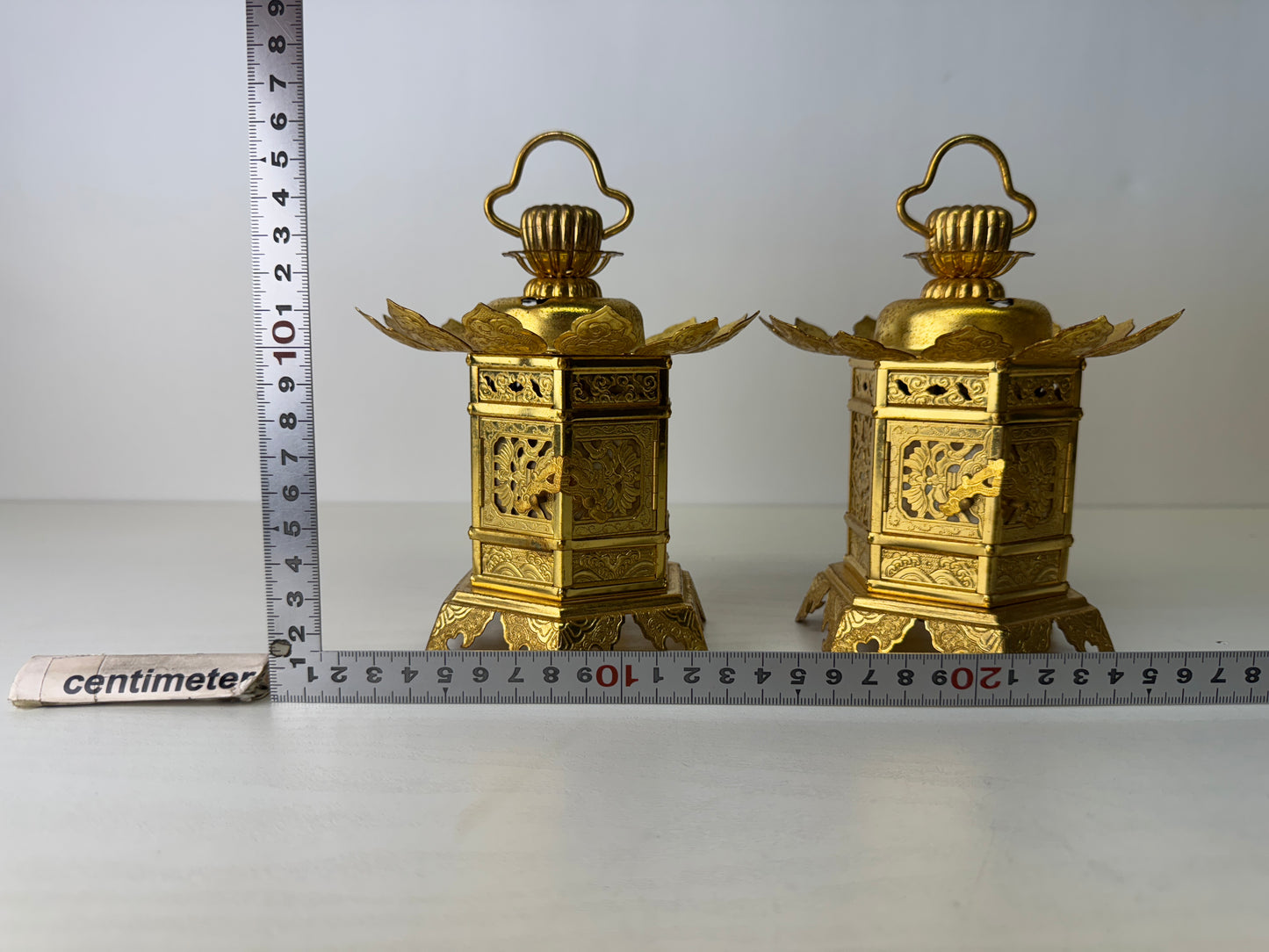 Y9466 TOUROU Hanging lantern butterfly foot light Buddhist altar Japan antique