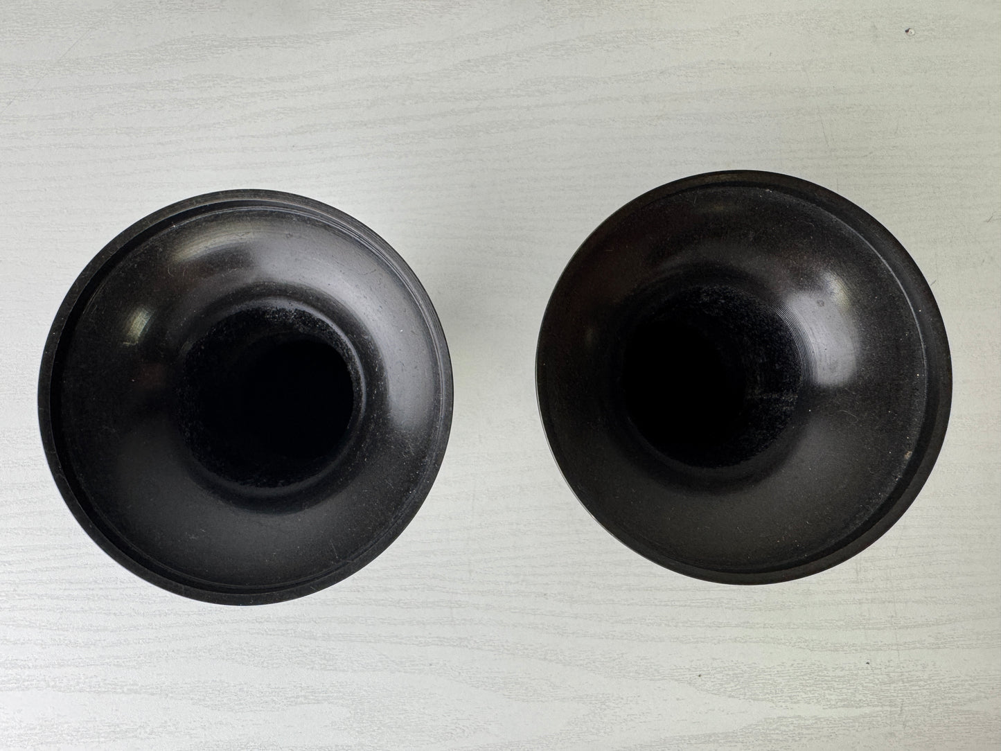 Y9468 Buddhist Altar Equipment Metal Everlasting flower vase pair Japan antique