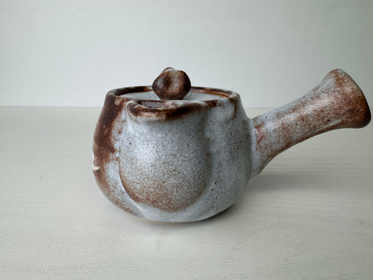 Y9477 CHAWAN Shino-ware Sencha tea set signed box kyusu teapot cup Japan antique