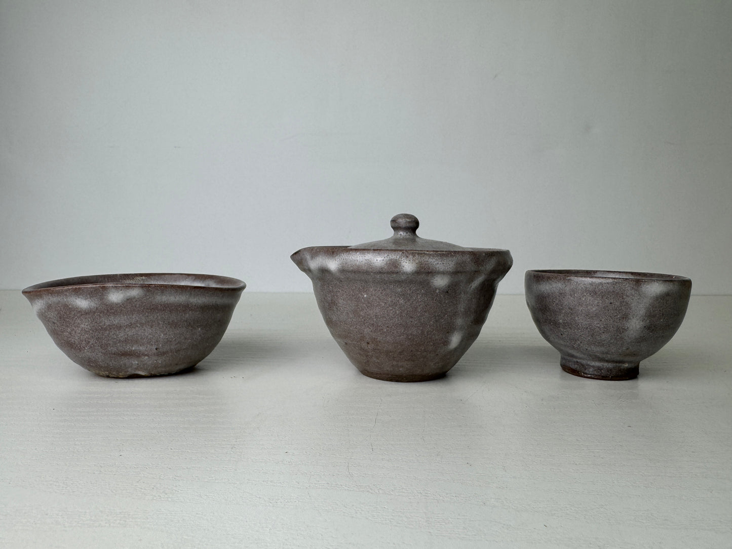 Y9478 CHAWAN Mino-ware Sencha tea set signed box kyusu teapot cup Japan antique