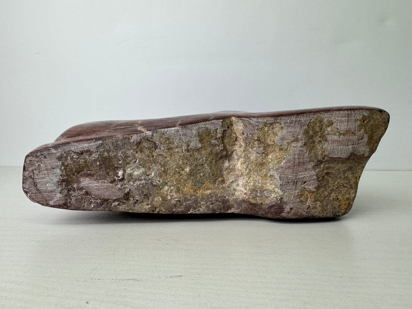 Y9485 OKIMONO Suiseki viewing stone wooden stand Japan antique decor interior