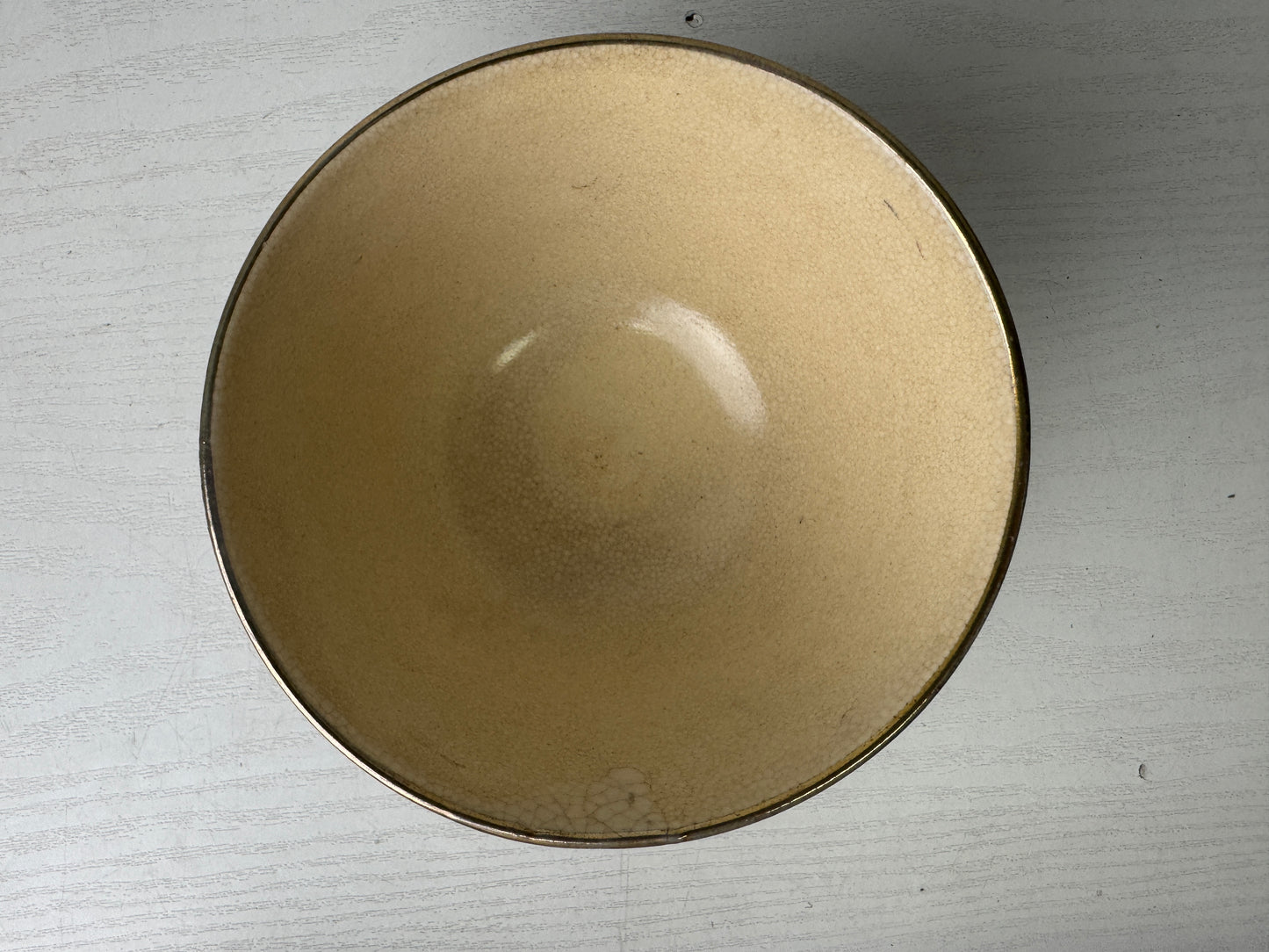 Y9493 CHAWAN Kyo-ware bowl color picture signed box Japan antique tea ceremony