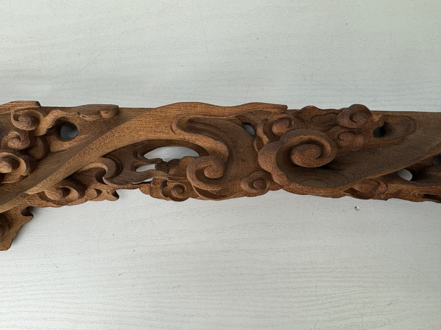 Y9496 RANMA wood carving Fanlight transom heavenly maiden Japan antique interior