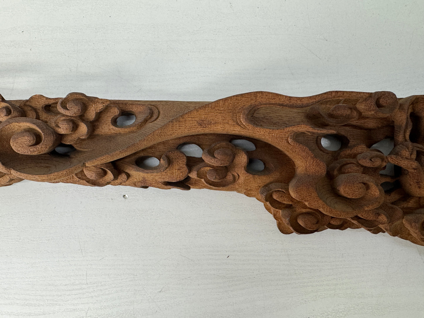 Y9496 RANMA wood carving Fanlight transom heavenly maiden Japan antique interior