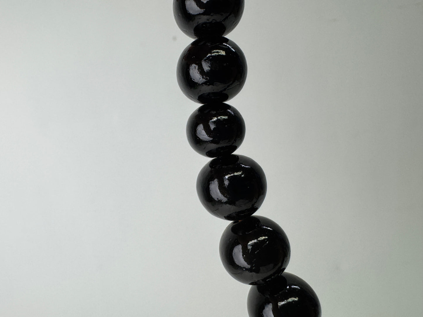 Y9501 JUZU Ebony wooden rosary box Japan antique Buddhist Prayer Beads Buddhism