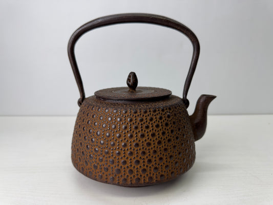 Y9510 TETSUBIN Iron Nambu teapot kettle signed Japan antique tea ceremony sencha