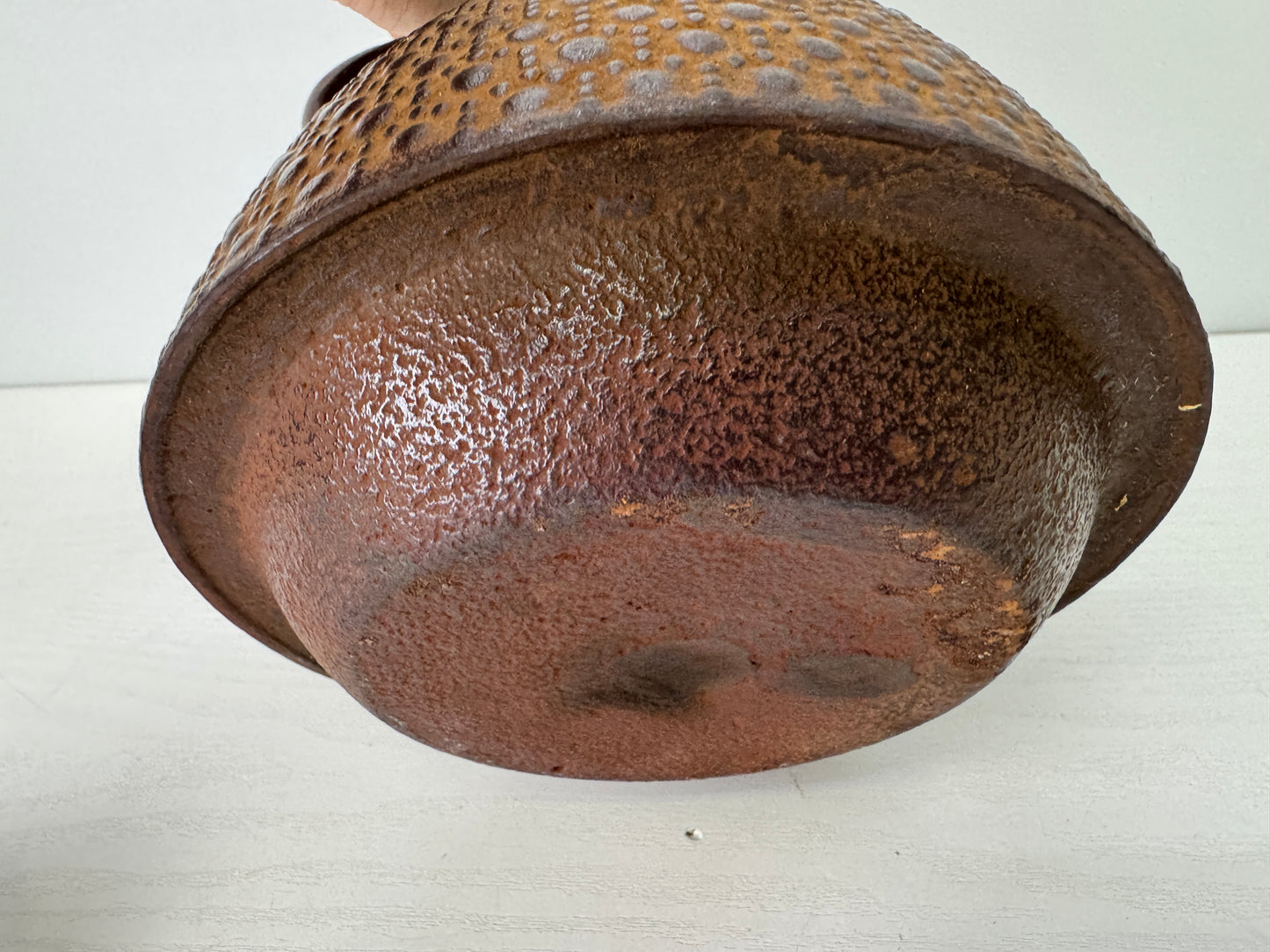 Y9510 TETSUBIN Iron Nambu teapot kettle signed Japan antique tea ceremony sencha