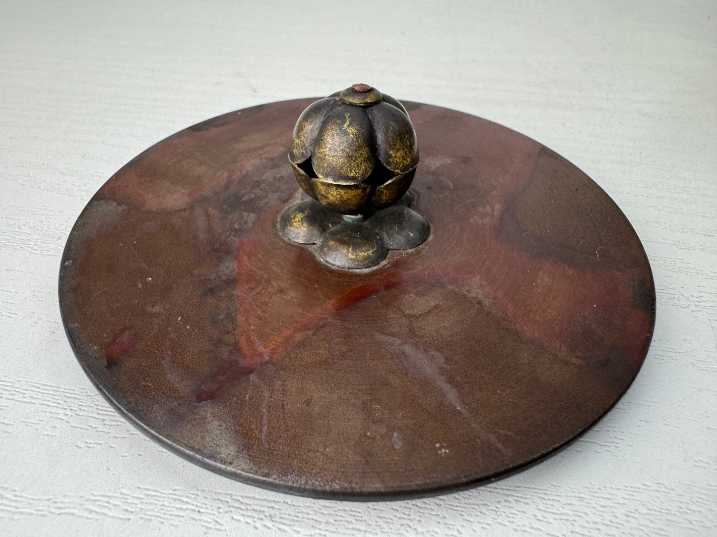 Y9511 TETSUBIN Iron kettle teapot signed box Japan antique tea ceremony sencha