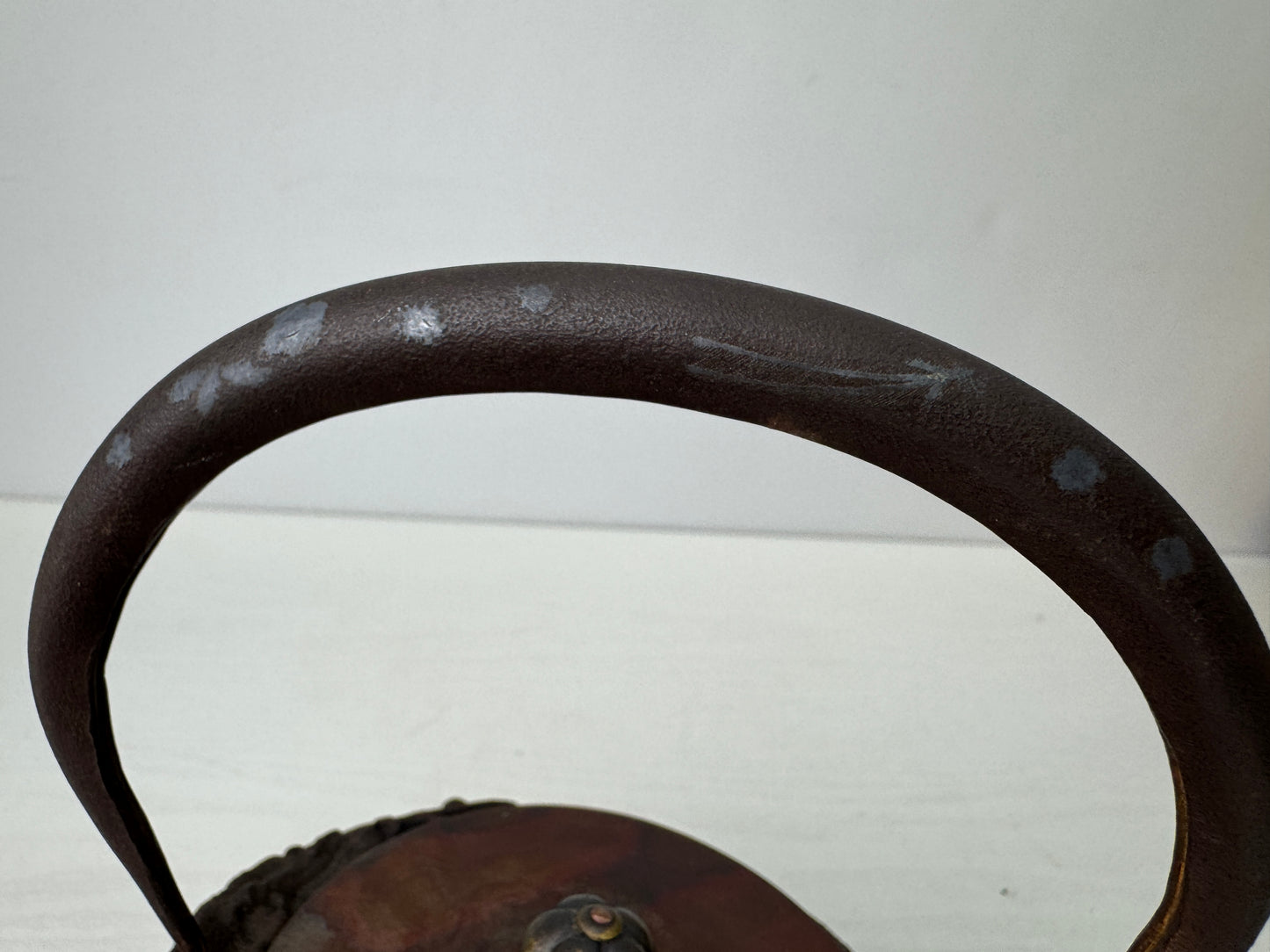 Y9511 TETSUBIN Iron kettle teapot signed box Japan antique tea ceremony sencha