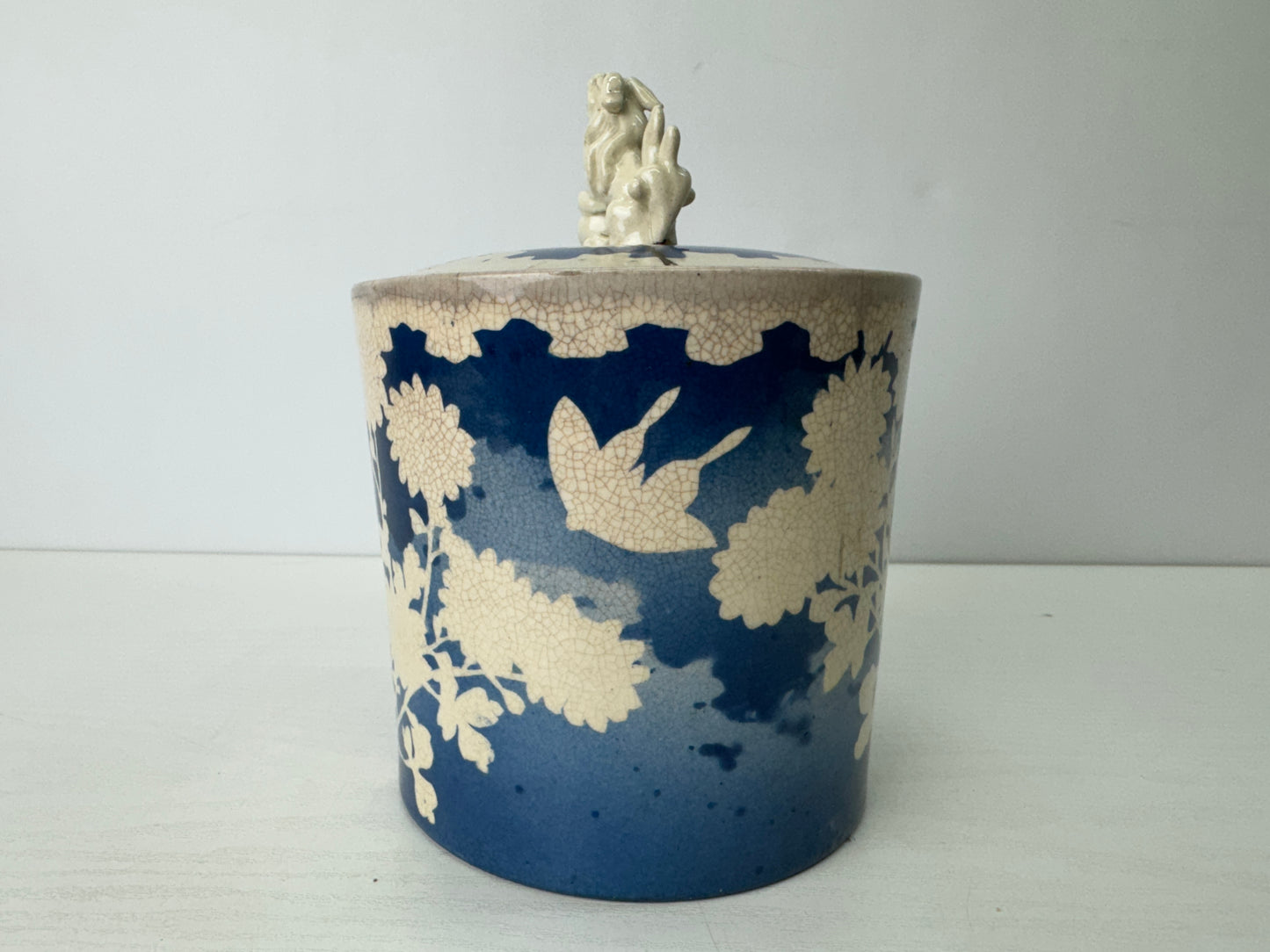 Y9516 MIZUSASHI Kyo-ware water pot kintsugi Japan antique Sencha tea ceremony