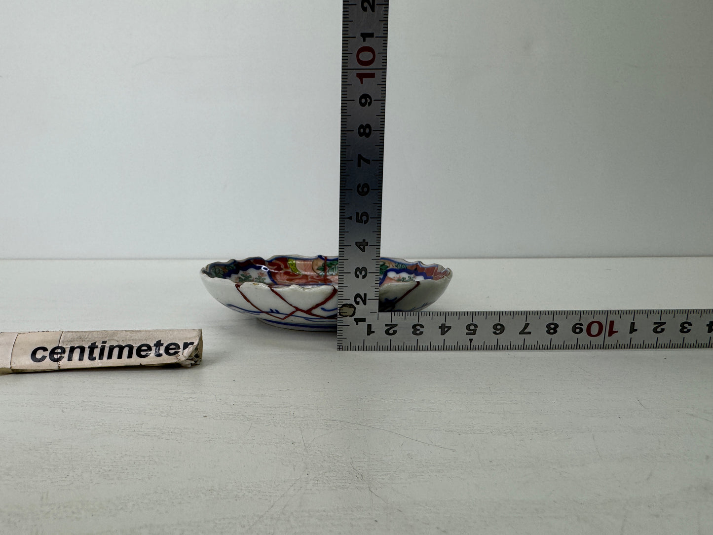 Y9517 DISH Imari-ware small plate kintsugi color picture Japan antique tableware