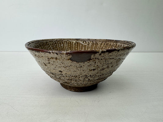 Y9520 CHAWAN Hana Mishima bowl kintsugi Japan antique tea ceremony pottery cup