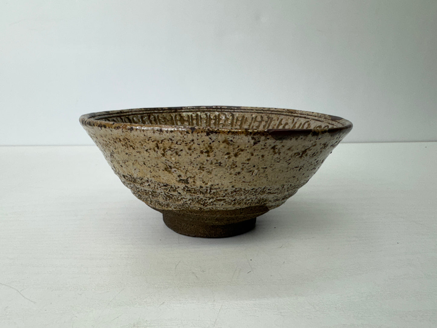 Y9520 CHAWAN Hana Mishima bowl kintsugi Japan antique tea ceremony pottery cup